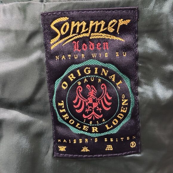 LANDS' END 46L 100% Lambswool Tiroler Loden Plaid Wool Sports Coat Blazer USA - Picture 8 of 15